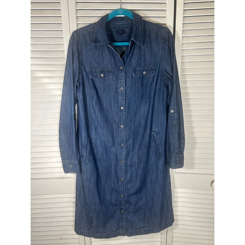 Talbots Midi Denim Button Doen Dress Size 10